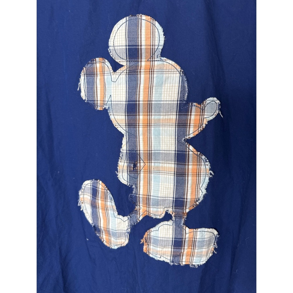 Disney Store Mickey Mouse Plaid Patchwork Blue Bu… - image 6